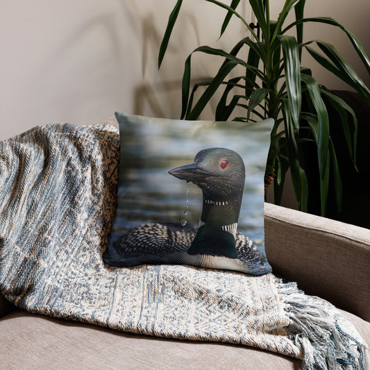 Swimming Loon Pillow