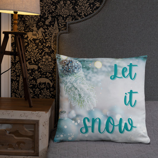 Let it Snow Christmas Pillow