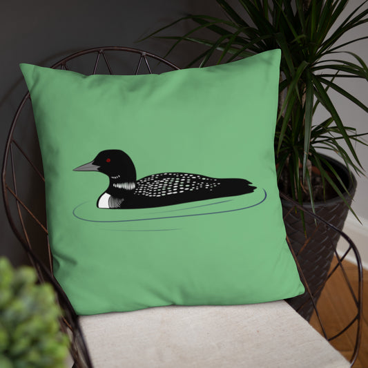 Green Loon Pillow